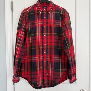 Ralph Lauren Plaid Cotton Checkered Button Down Shirt Men’s L